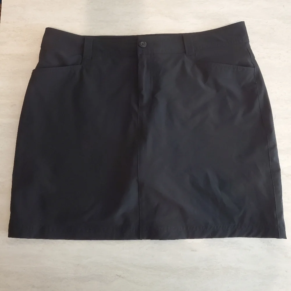 Eddie Bauer Skort Black Womens 12 Short Lining‎ Outdoor Pockets Gorpcore Casual
